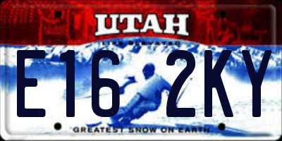 UT license plate E162KY