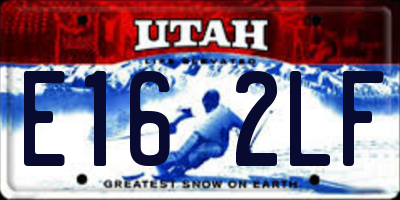 UT license plate E162LF