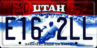 UT license plate E162LL