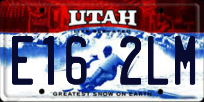 UT license plate E162LM