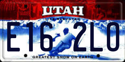 UT license plate E162LO