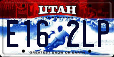 UT license plate E162LP