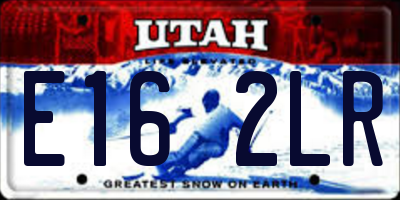 UT license plate E162LR