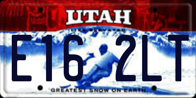 UT license plate E162LT