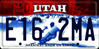 UT license plate E162MA