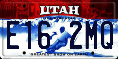 UT license plate E162MQ