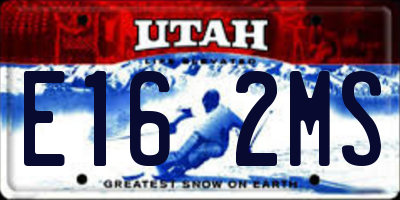UT license plate E162MS