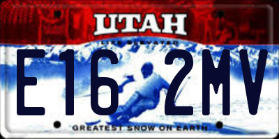 UT license plate E162MV