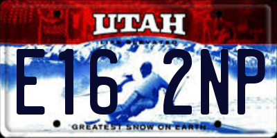 UT license plate E162NP