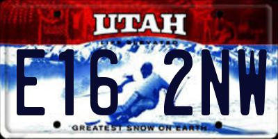 UT license plate E162NW