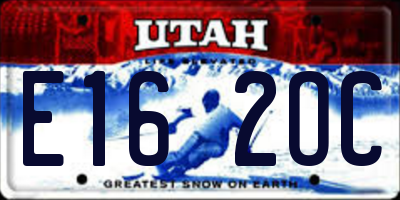 UT license plate E162OC