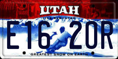 UT license plate E162OR