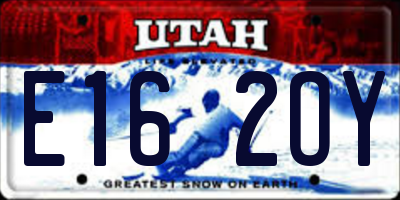 UT license plate E162OY