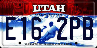 UT license plate E162PB
