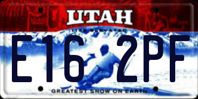 UT license plate E162PF