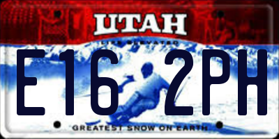 UT license plate E162PH
