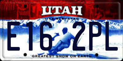 UT license plate E162PL