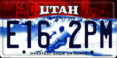 UT license plate E162PM