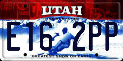 UT license plate E162PP