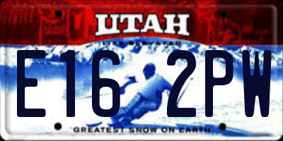 UT license plate E162PW