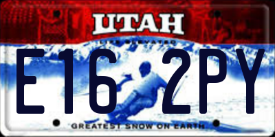 UT license plate E162PY