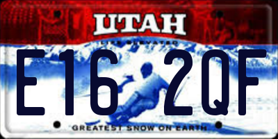 UT license plate E162QF