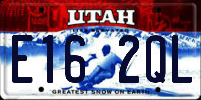 UT license plate E162QL