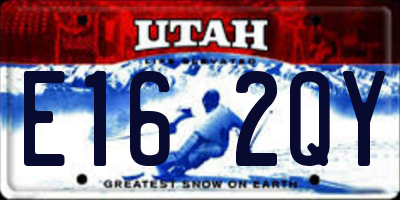 UT license plate E162QY