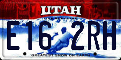 UT license plate E162RH