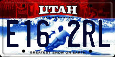 UT license plate E162RL