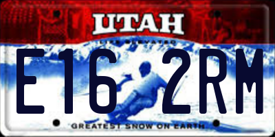 UT license plate E162RM