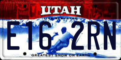 UT license plate E162RN