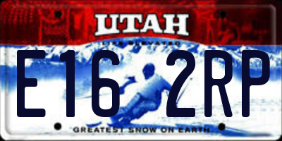 UT license plate E162RP
