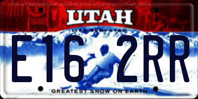 UT license plate E162RR