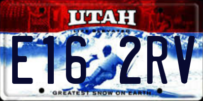 UT license plate E162RV