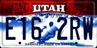 UT license plate E162RW
