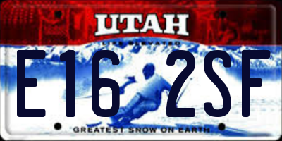 UT license plate E162SF