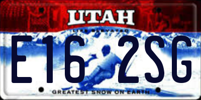 UT license plate E162SG