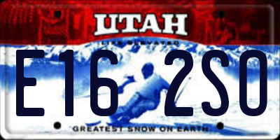 UT license plate E162SO