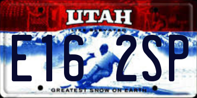 UT license plate E162SP