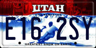 UT license plate E162SY