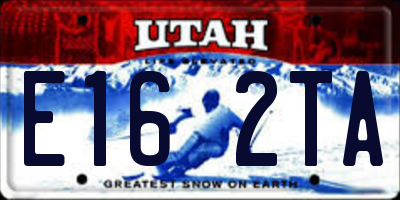 UT license plate E162TA