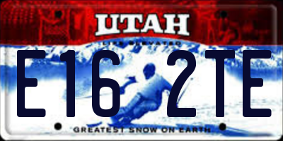 UT license plate E162TE