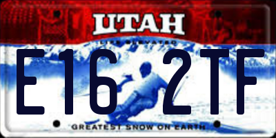 UT license plate E162TF