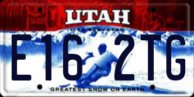 UT license plate E162TG