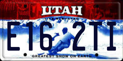 UT license plate E162TI