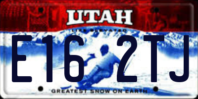 UT license plate E162TJ