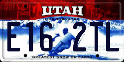 UT license plate E162TL