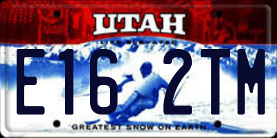 UT license plate E162TM