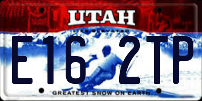 UT license plate E162TP